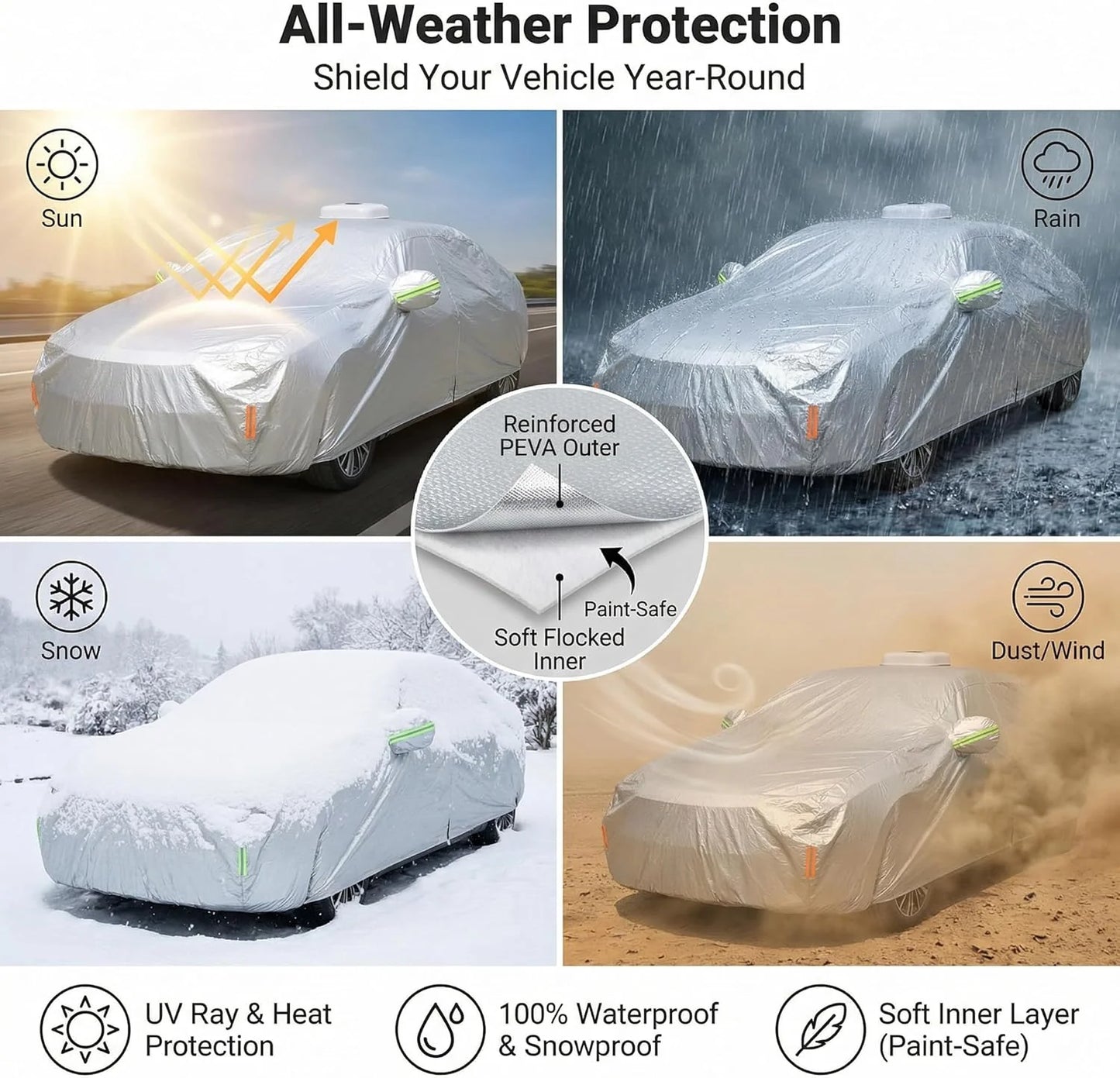 Solar-Powered Smart Car Cover with Remote Control
